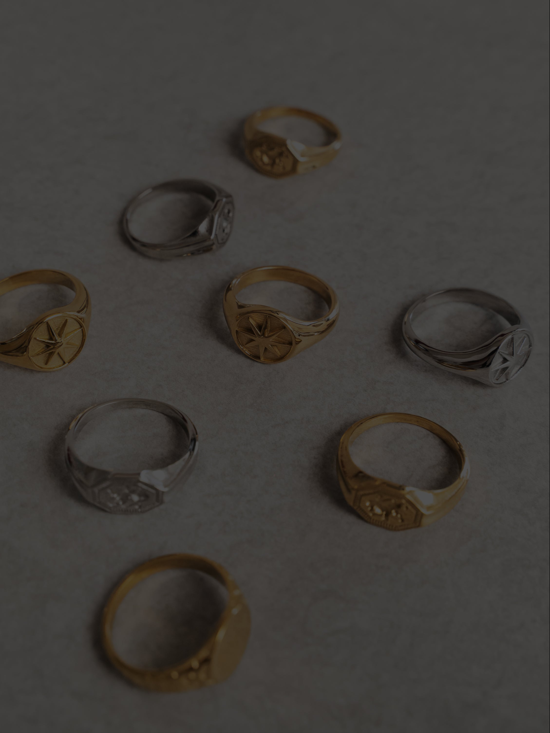 dark image of rings in a surface