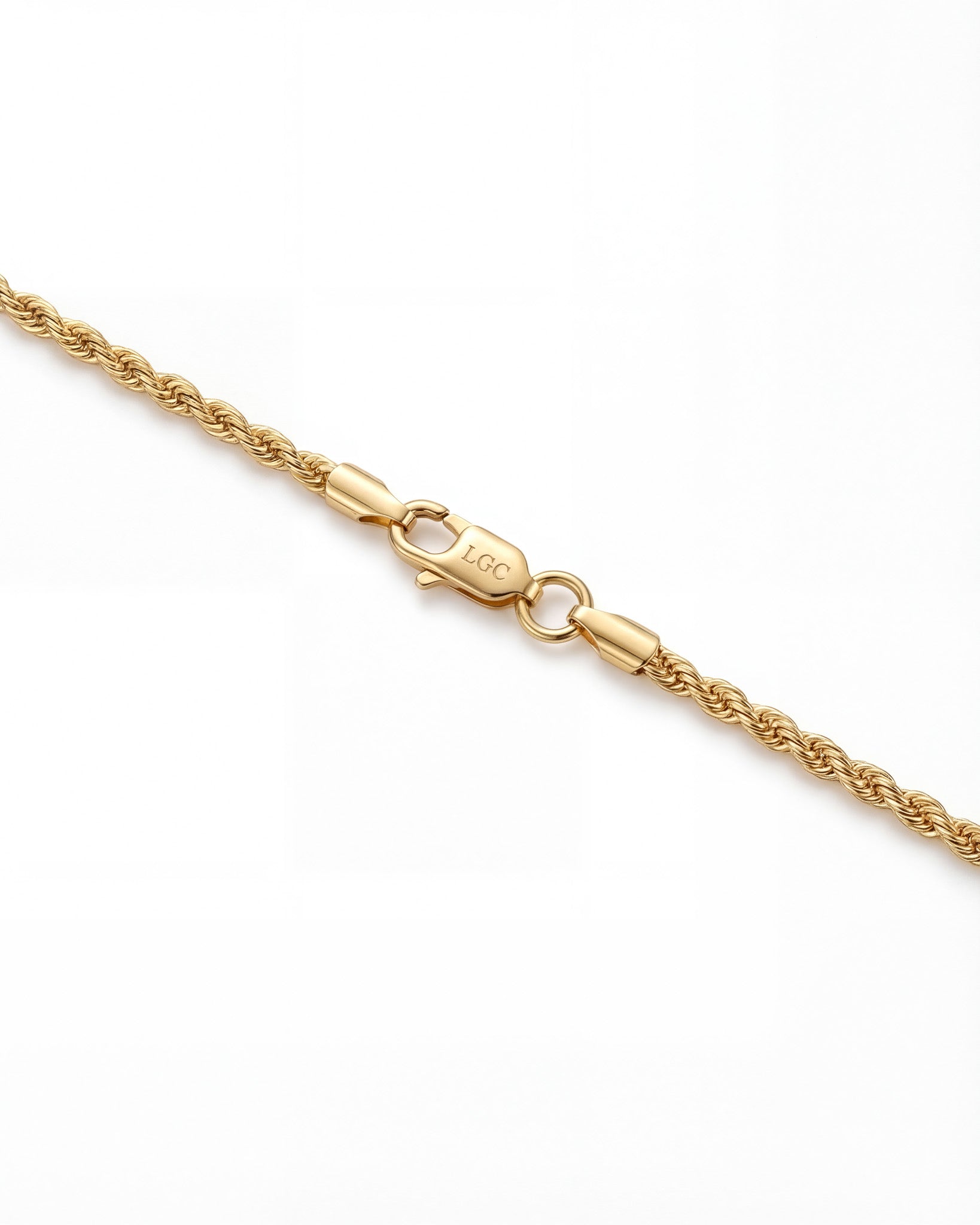 Lazio Gold Chain refined rope chain with 3 mm width and lobster clasp